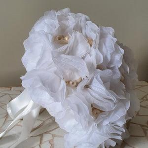 Handmade bridal bouquet with pearls and roses - Elegant bridal bouquet, wedding day, women's bouquets, bouquet flowers