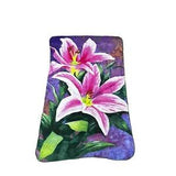 Plush Soft Asiatic Lily Floral Print Fleece Throw Blanket Bright Colors 46x66