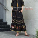 Ukrainian linen vyshyvanka style outfit, made in Ukraine