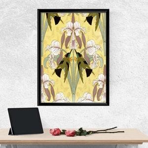 Exotic Birds Poster Art Nouveau Hummingbird Print Vintage Art Nouveau Orchids Illustration Antique Birds And Flowers Poster Home Wall Decor