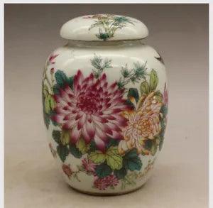 Boutique Chinese Pink Peony Pattern Hand Drawn Flowers Birds Tea Pot S502