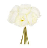 26cm Cream Ivory Peony or Rose x 7 Posy SILK Flower  WEDDING