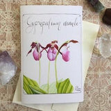 Cypripedium acaule Botanical Painting - Pink Lady's Sliper - Sabot de la Vierge - Wild Plants of North America - Orchid