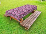 Watercolor Flowers Outdoor Picnic Tablecloth in 3 Sizes Washable Waterproof