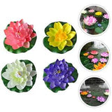 4 Pcs Artificial Lily Pads Simulation Water Decoration Plants Outdoors