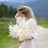 Bridal Dried Floral Bouquet, Wedding flowers, Bridal bouquet, Gift, Birthday Gift, Special Occasion Flowers, Pampas Bouquet with roses