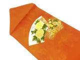 6363450: JAPANESE KIMONO / VINTAGE NAGOYA OBI / WOVEN PEONY & FLOWER
