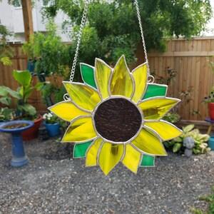 Stained Glass Sunflower Suncatcher