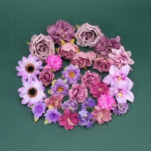 Artificial Silk Flower Heads Kit, 29pcs/kit, DIY Bulk Flower Heads, DIY Handmade Craft Supplies ,Peony/Sunflower/Rose