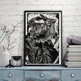 Sunflower -Reijer Stolk,Home Office Decor,Fine art Poster, Minimalism ,Giclee Print,Vintage illustrations Wall Art,Custom size available