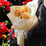 crochet sunflower bouquet knitted flower forever sunflower handmade crochet sunflower valentine gift flower gift,flower bouquet sunflowers