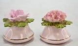 Denton Pink Rose Carnation Flower Salt and Pepper Shakers