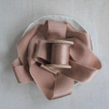 Light PINK Dusty Rose, Silk Ribbon, Naturally Dyed Ribbon for Wedding Bouquet, Stationery ribbon, Gift Wrapping, Styling, Flat lays, 3 yards