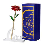 24K Gold Dipped Forever Rose /w Love Stand in Box Gifts for Christmas Valentine