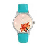 Toff London TLWS-76500 Ladies Orange Lilies Flower Watch