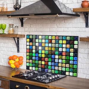 Tempered Glass Stove Backsplash Panel, Stove Back Cover, Kitchen Decor, Stove Top Cover, Kitchen Backsplash Tile, Chopping and Noodle Board
