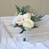 Small bridal bouquet Ivory faux bouquet Ivory Wedding flower girl bouquet White rose bouquet