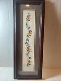 Austrian Handmade Dried Flower Framed Picture Abigail 1991 18x6.5 In.