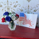 1:12 scale roses miniatures dolls house vase floral bouquet pretty outdoor flowers conservatory decoration tiny Mother??s Day