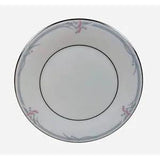Royal Doulton Dinner Plate Carnation Pink Flowers Platinum Trim England Vintage