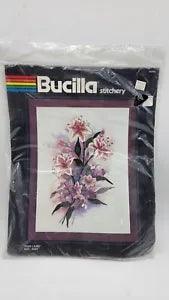 Vintage Bucilla Stitchery needlecraft kit Tiger Lilies 18" x 24" New sealed USA