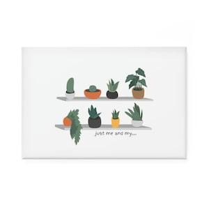 Succulent, flower, Refrigerator Button Magnet, Rectangle (1 & 10 pcs) - Free domestic shipping