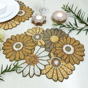 Sunflower Beaded Table Placemats