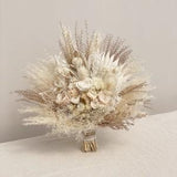 Dried pampas grass & Dust Rose bridal bouquet