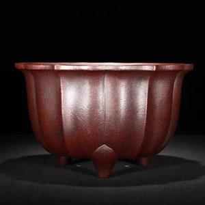 Yixing purple sand bonsai pot personality creative three-legged bonsai pot simple retro breathable orchid succulent green plant bonsai pot