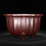 Yixing purple sand bonsai pot personality creative three-legged bonsai pot simple retro breathable orchid succulent green plant bonsai pot