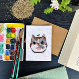 Cat Planter Gamora - Plantable greeting cards, Flower seed paper, eco-friendly, cat lovers, hand-made