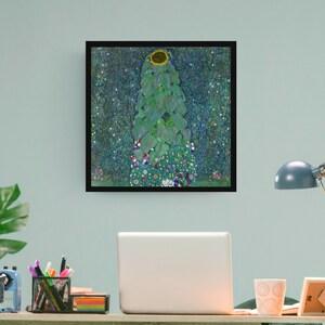 Gustav Klimt Sunflower Canvas/Poster Art Reproduction, Art Nouveau Print, Classic Canvas Wall Art, Flowers Art