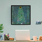 Gustav Klimt Sunflower Canvas/Poster Art Reproduction, Art Nouveau Print, Classic Canvas Wall Art, Flowers Art