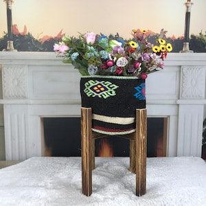 orchid pot basket, boho planter basket, flower pot cover, round basket, plant hanging, natural planter, cactus holder, entry decor, PH 2178