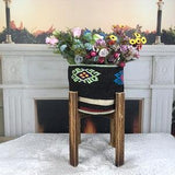 orchid pot basket, boho planter basket, flower pot cover, round basket, plant hanging, natural planter, cactus holder, entry decor, PH 2178
