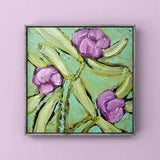 Peonies Original Oil Painting 6??? Peony Bud Blossoming Peony Blooming Flower Art