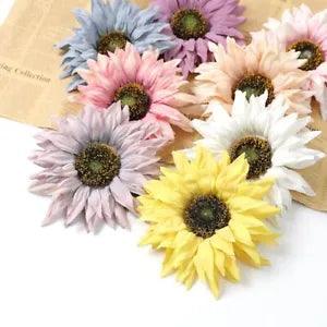 Sunflower Daisy Head Artificial Flowers Home Wedding Decorate Floral Flower 5pcs