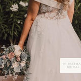 HANNAH | Wood Flower Bouquet + Sola Wood Flowers, Dusty Rose & Dusty Blue