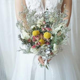 Lovergrass& Roses Bonquet Boho wedding bouquet,Natural wedding flowers,bouquet,Dried flowers bouquet,Bridal/Wedding bouquet