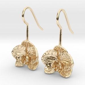 Orchid Earrings, Orchid Flower Earrings, Botanical Earrings, Floral Earrings, Nature lovers gift, nature inspired jewelry, mother nature
