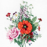 Cross Stitch Kit Luca-S - Bouquet with Poppy and Peony, B2350