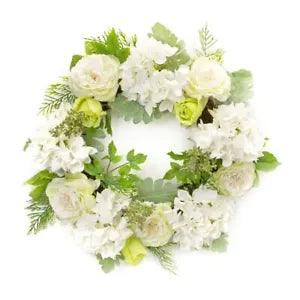 Unique Peony and Hydrangea Wreath 21"D Polyester - 85348