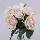 Mini White Roses Bouquet, Artificial Cream Roses, Rose Arrangement, Faux Ivory White Roses bouquet, Silk roses, Wedding decor, Home decor
