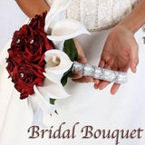 CASSIEL BURGUNDY Wedding Bouquet Package Bridal Bridesmaid Groom Boutonnieres Corsages Keepsake Bouquets Roses Silk Floral Custom Flowers