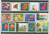 MTC0974 Poland 1964-75 used 15v Flowers Lily Tulip Rose Freesia