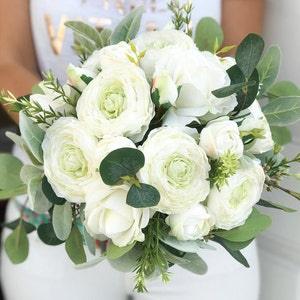 Double Flowers WHITE RANUNCULUS Compact Short, 5 Rare Seeds