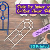 Rounded Trellis for Small Indoor Flower Pot | 3D Printed | Choose your own color | Sold in Pairs!