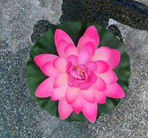 Garden Large Water Lily Artificial Flower for Pond Water Feature Pool 11"