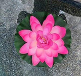 Garden Large Water Lily Artificial Flower for Pond Water Feature Pool 11"