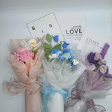 crochet mini flower bouquet,crochet lavender bouquet,rose tulip bouquet,flower bouquet,Women's Day gift,Housewarming gift